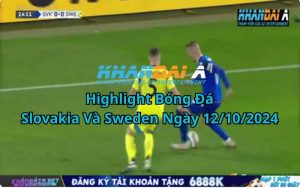 Highlight Bóng Đá Slovakia Và Sweden Ngày 12/10/2024