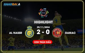 Highlight Bóng Đá Al Nassr Và Damac 29/11/2024