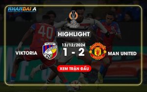 Highlight Bóng Đá Viktoria Plzen Và Manchester United 13/12/2024